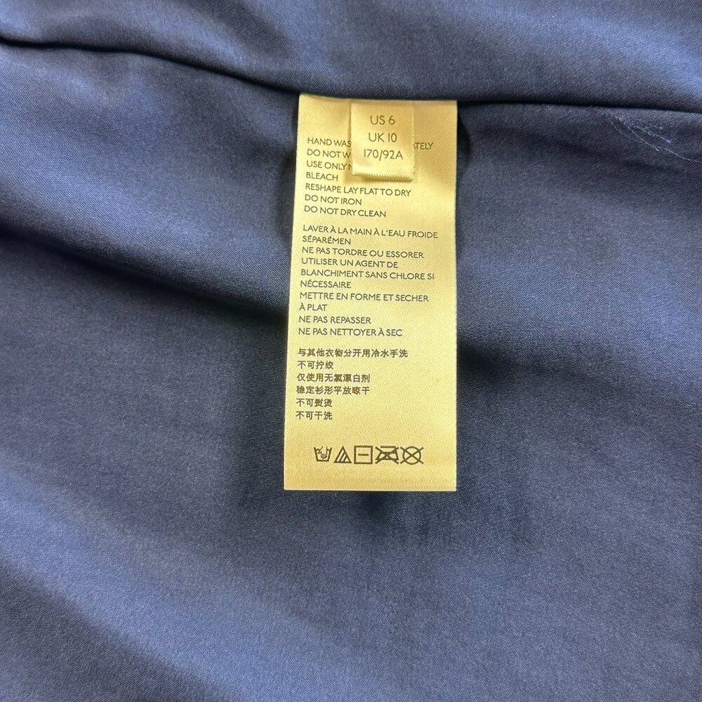 NWT Anthropologie  by Anthropologie Marie Navy Sequin Puff Short Sleeve Size 6 - Picture 8 of 13